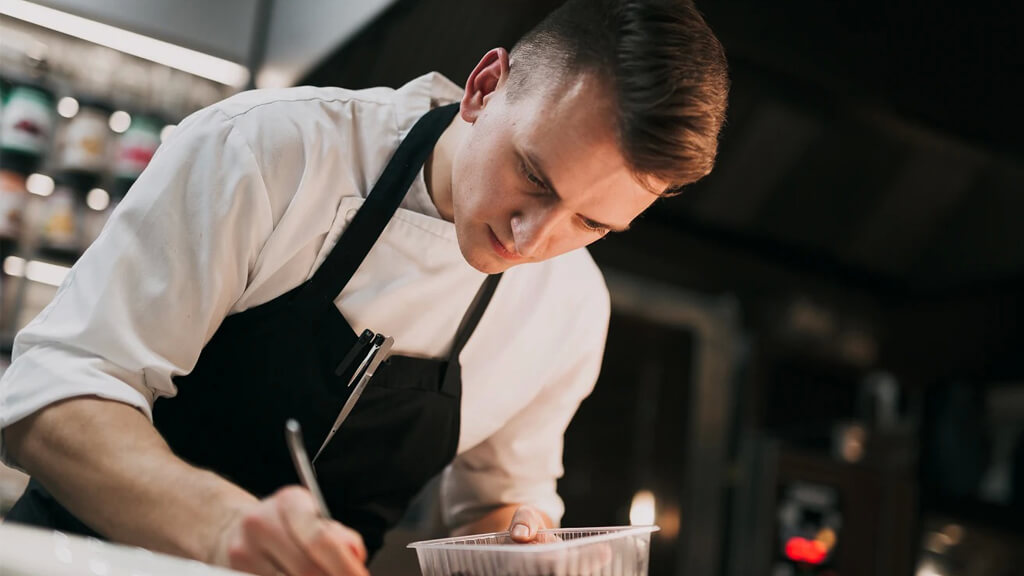 Chef Kristaps Sīlis at the Dome Hotel restaurant in Riga Old Town