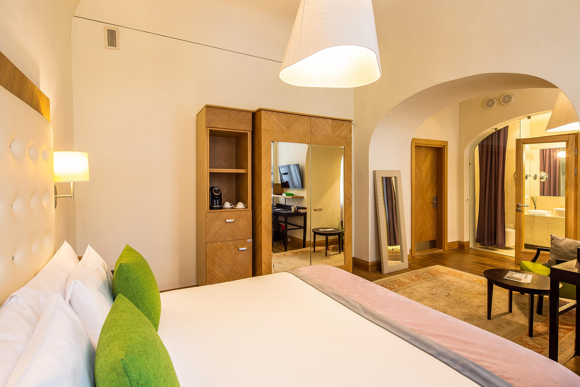 interior of a dome suite at the dome hotel in riga, latvia